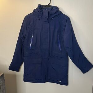 Navy Blue Hooded Jacket
